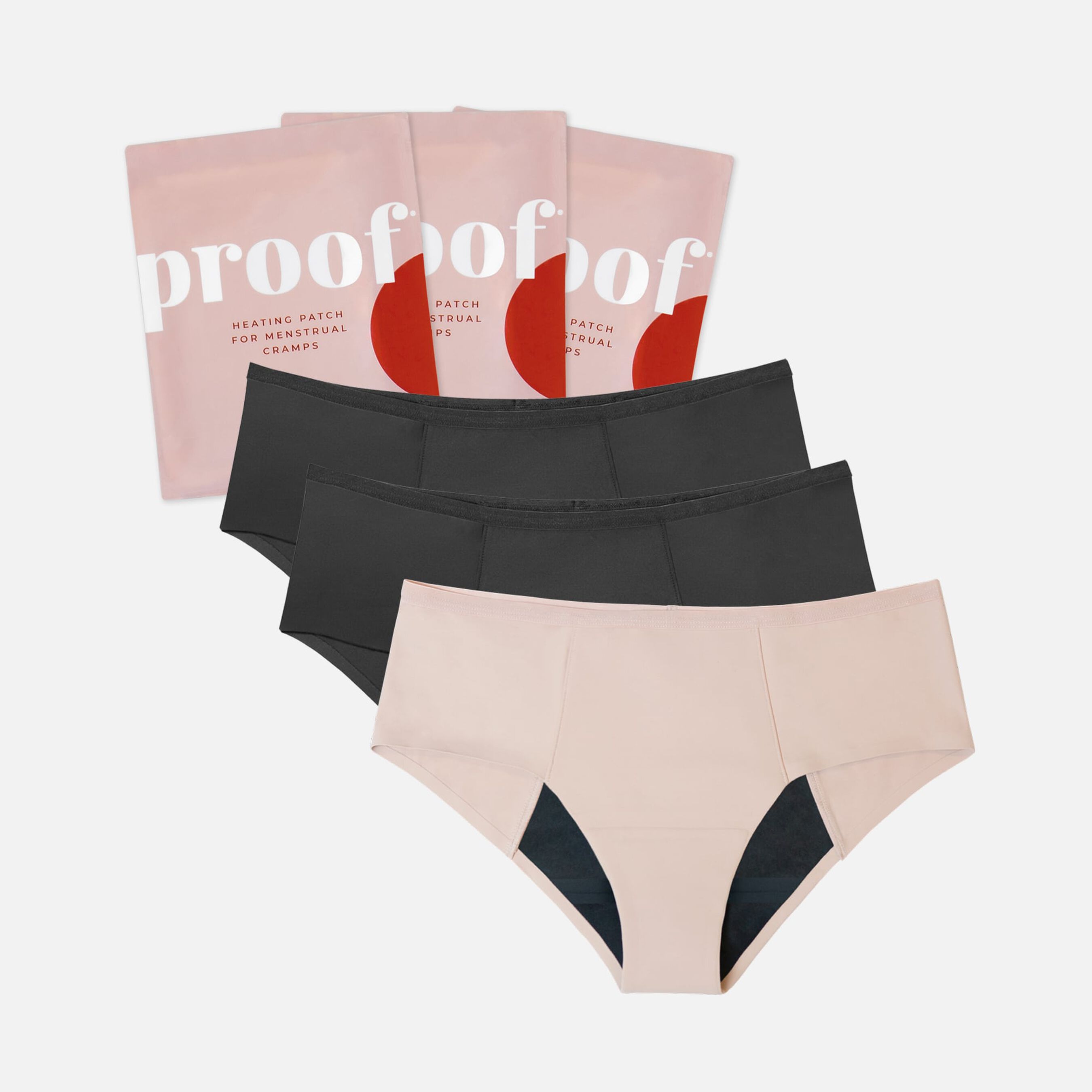 Proof Heavy Period Kit, Black/Sand, XL, 4 ct.
