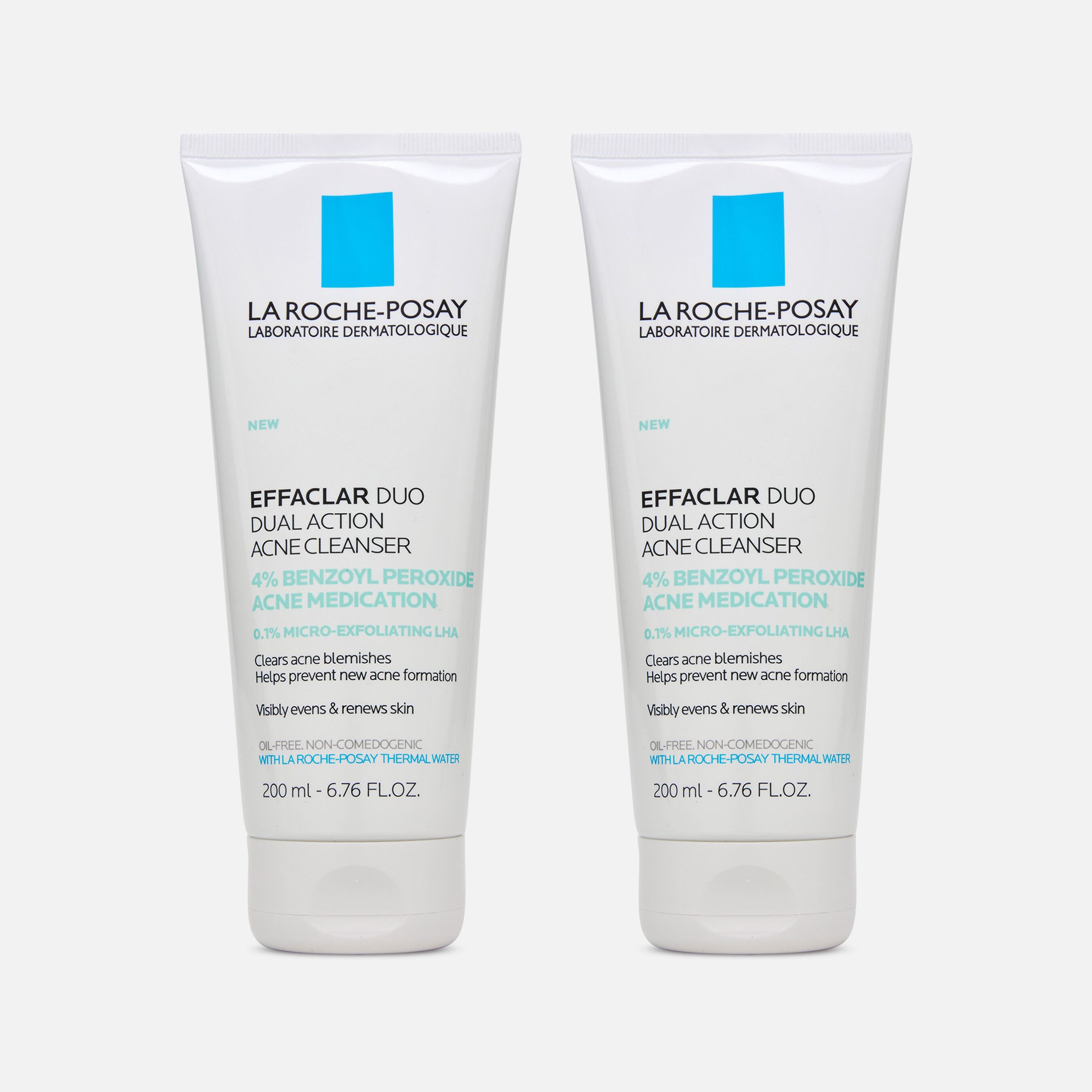 La Roche-Posay Effaclar Duo Acne Face Wash with Benzoyl Peroxide, 6.7 fl oz. (2-Pack)