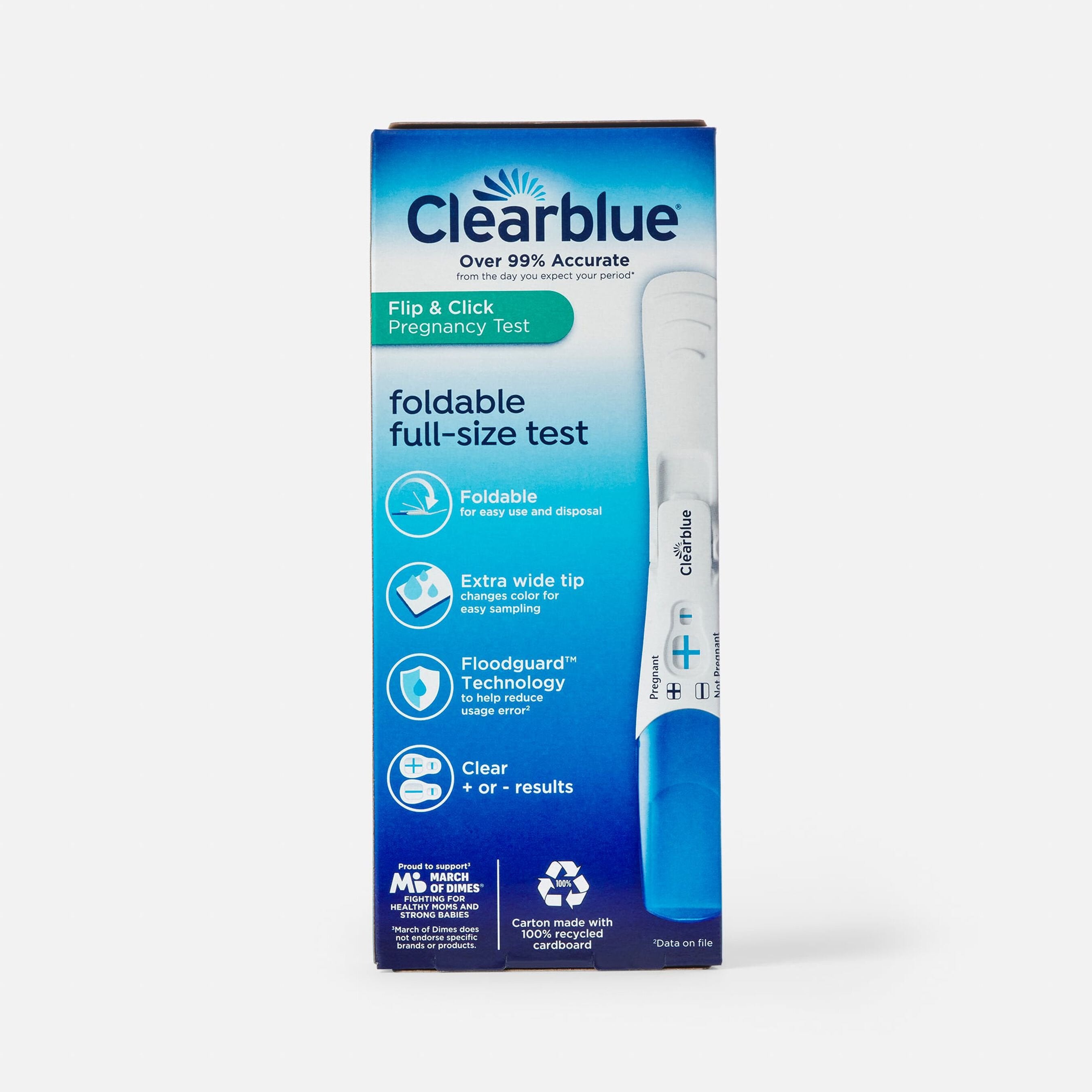 Clearblue Flip and Click Pregnancy Test, 2 ct.