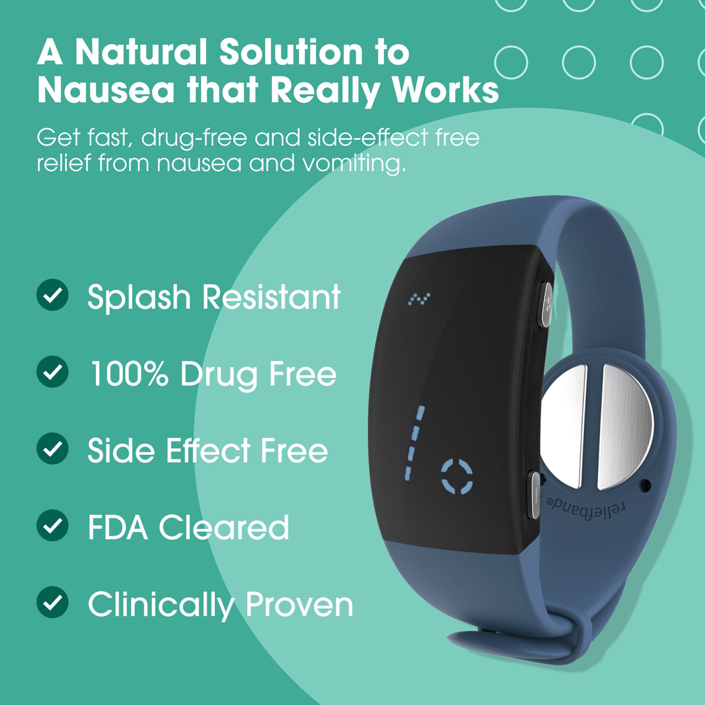 Reliefband Premier for Nausea Relief, Slate Blue