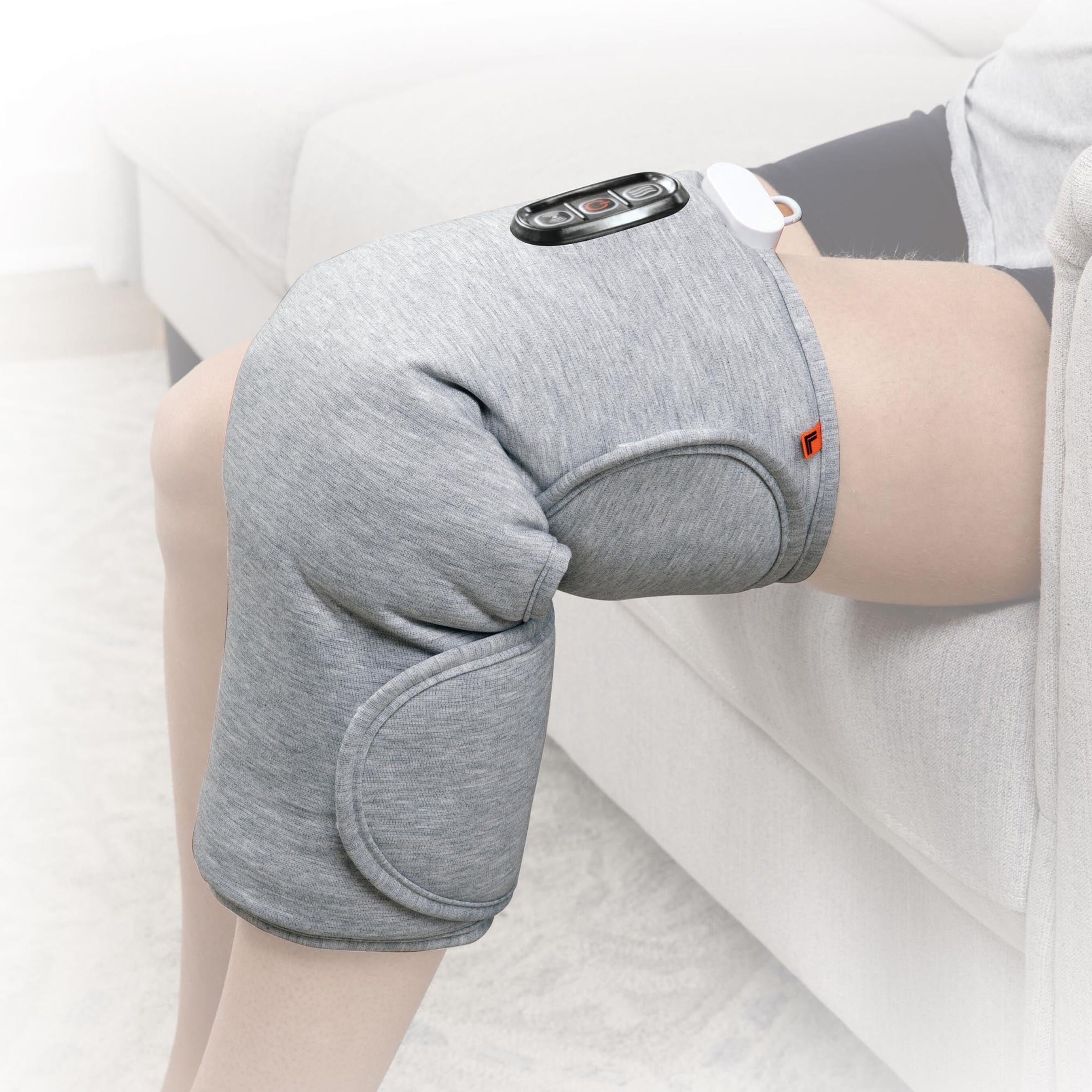 Sharper Image Calming Heat Copper + Charcoal Massaging Knee Wrap