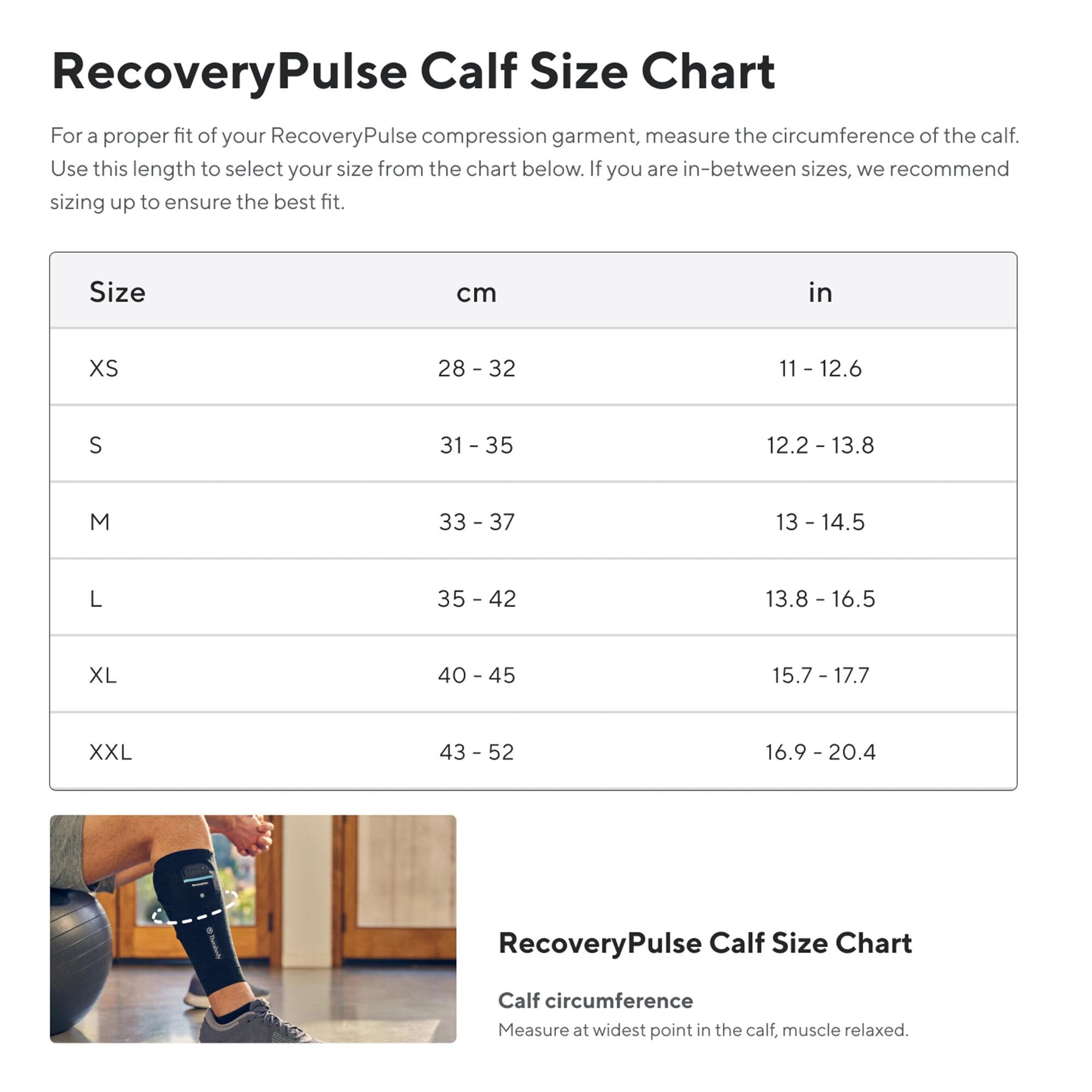 Therabody RecoveryPulse Calf Medium