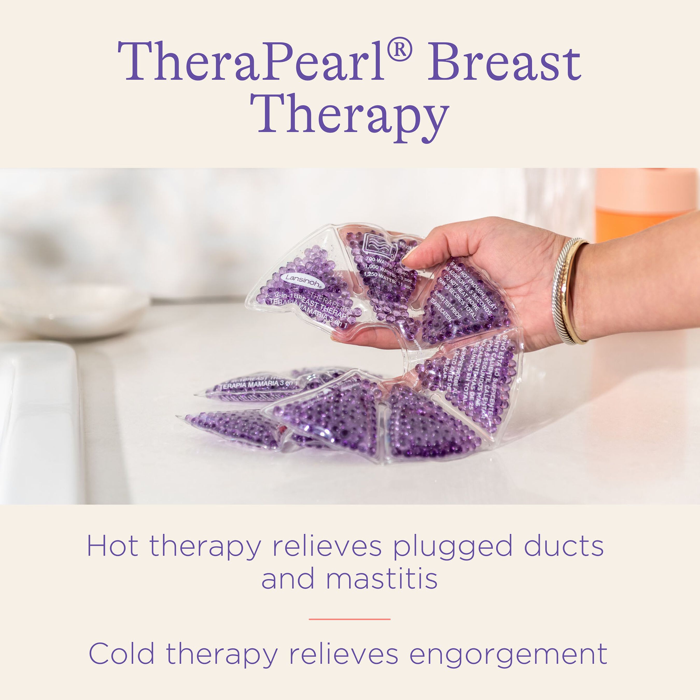 Lansinoh TheraPearl 3-in-1 Hot or Cold Breast Therapy