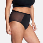 Thinx Comfort Stretch Hi-Waist Period Underwear, Black, XL