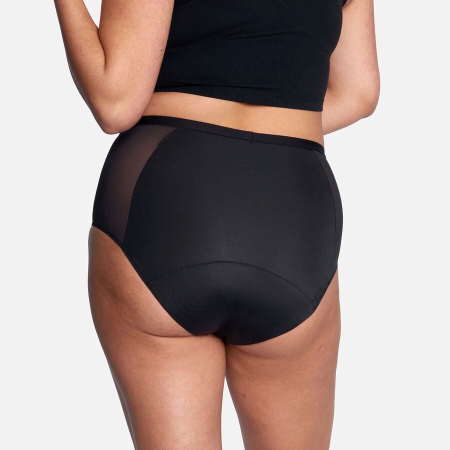 Thinx Comfort Stretch Hi-Waist Period Underwear, Black, XL