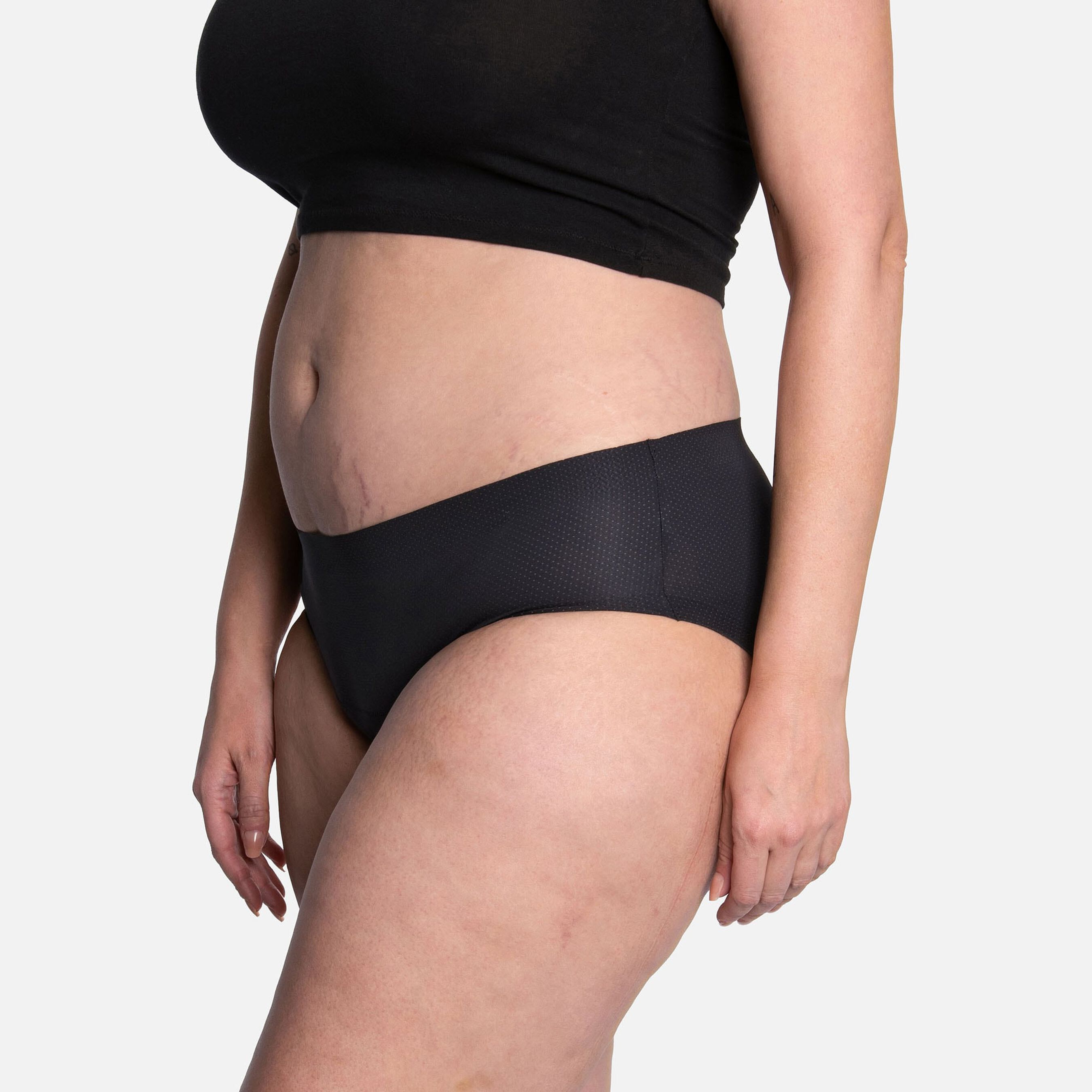 Thinx Breathable Hiphugger Period Underwear, Black, S