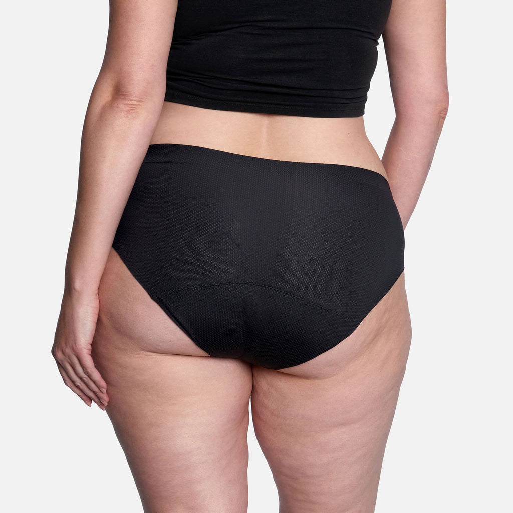 Thinx Breathable Hiphugger Period Underwear, Black, S