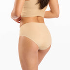 Proof Everyday Light Brief Period Underwear, 5 Pack, Black + Beige, Medium