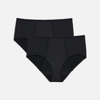 Proof Overnight High-Rise Brief Period Underwear, 2 Pack, Black, Medium