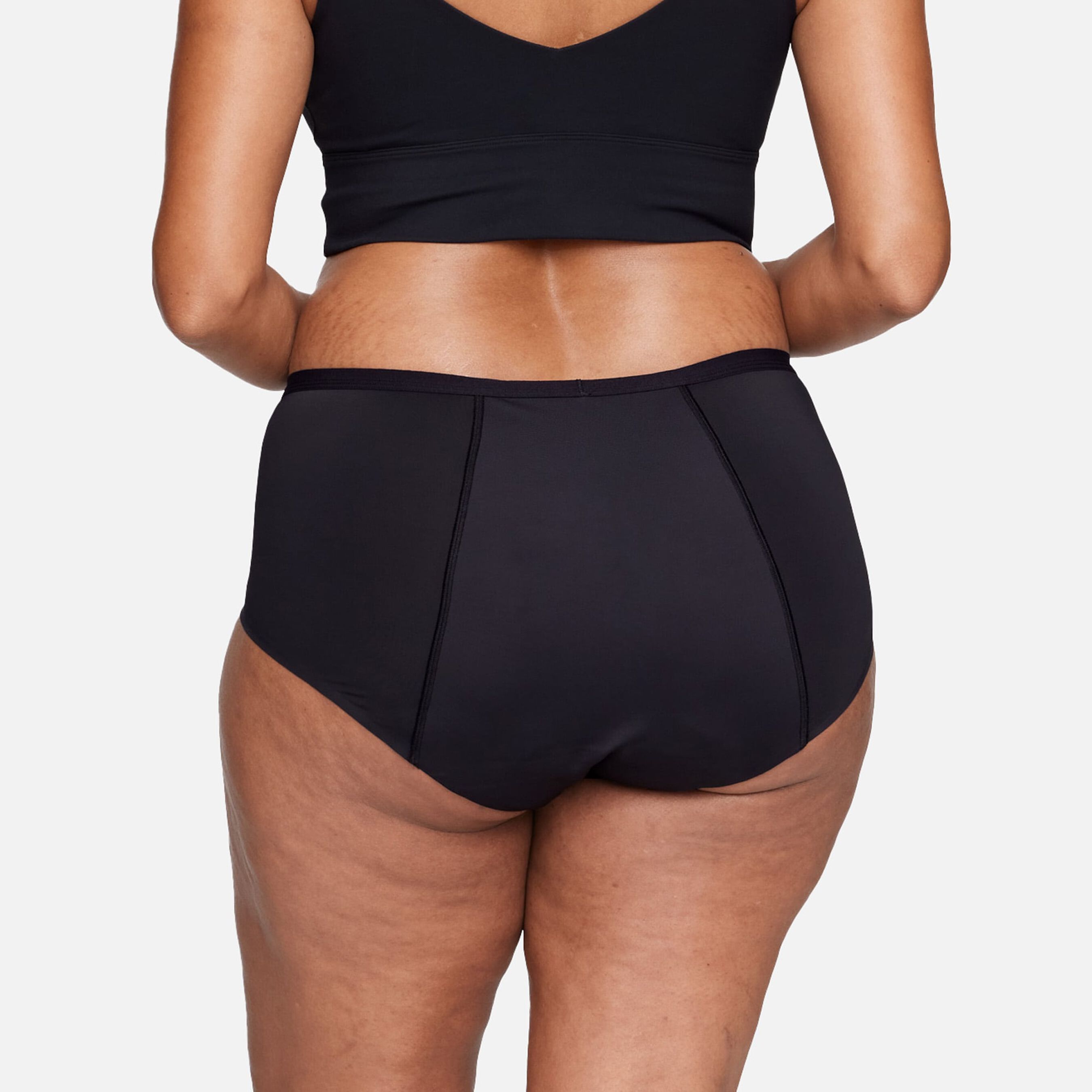 Proof Overnight High-Rise Brief Period Underwear, 2 Pack, Black, Medium