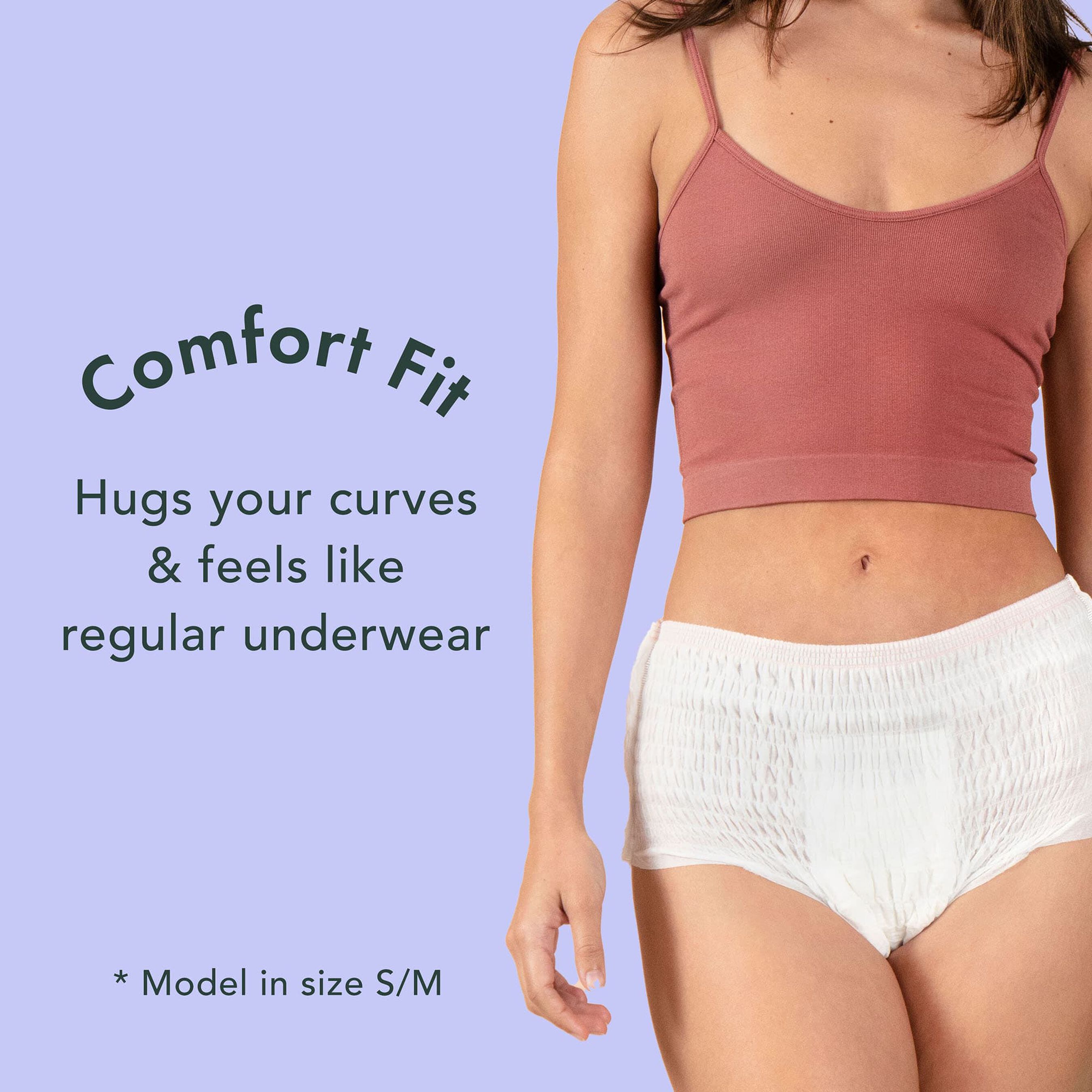 Rael Organic Cotton Cover Period Underwear (S-M), 5 ct.