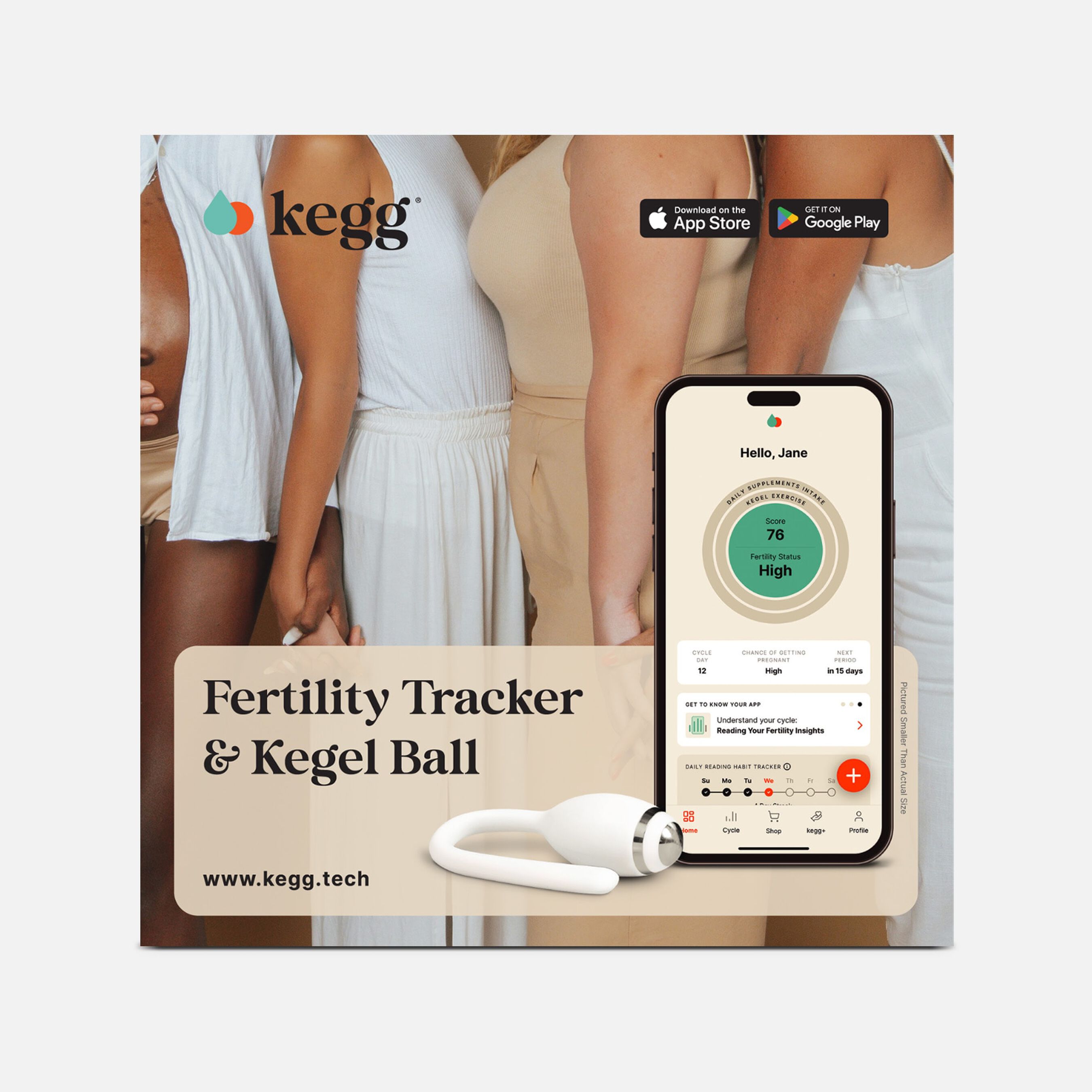 keggᵀᴹ Fertility Tracker and Kegel Ball