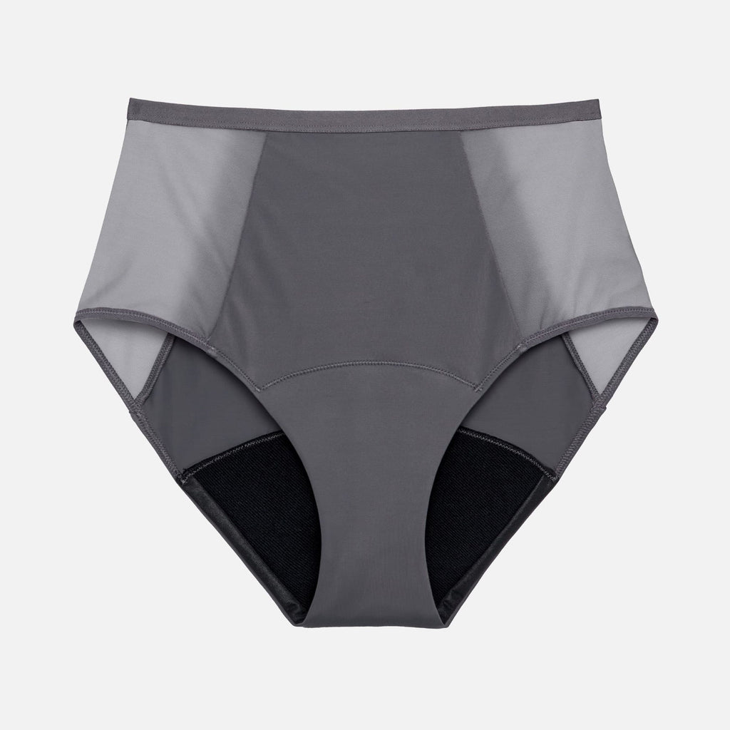 Thinx Comfort Stretch Hi-Waist All Day Period Underwear, Slate, Medium