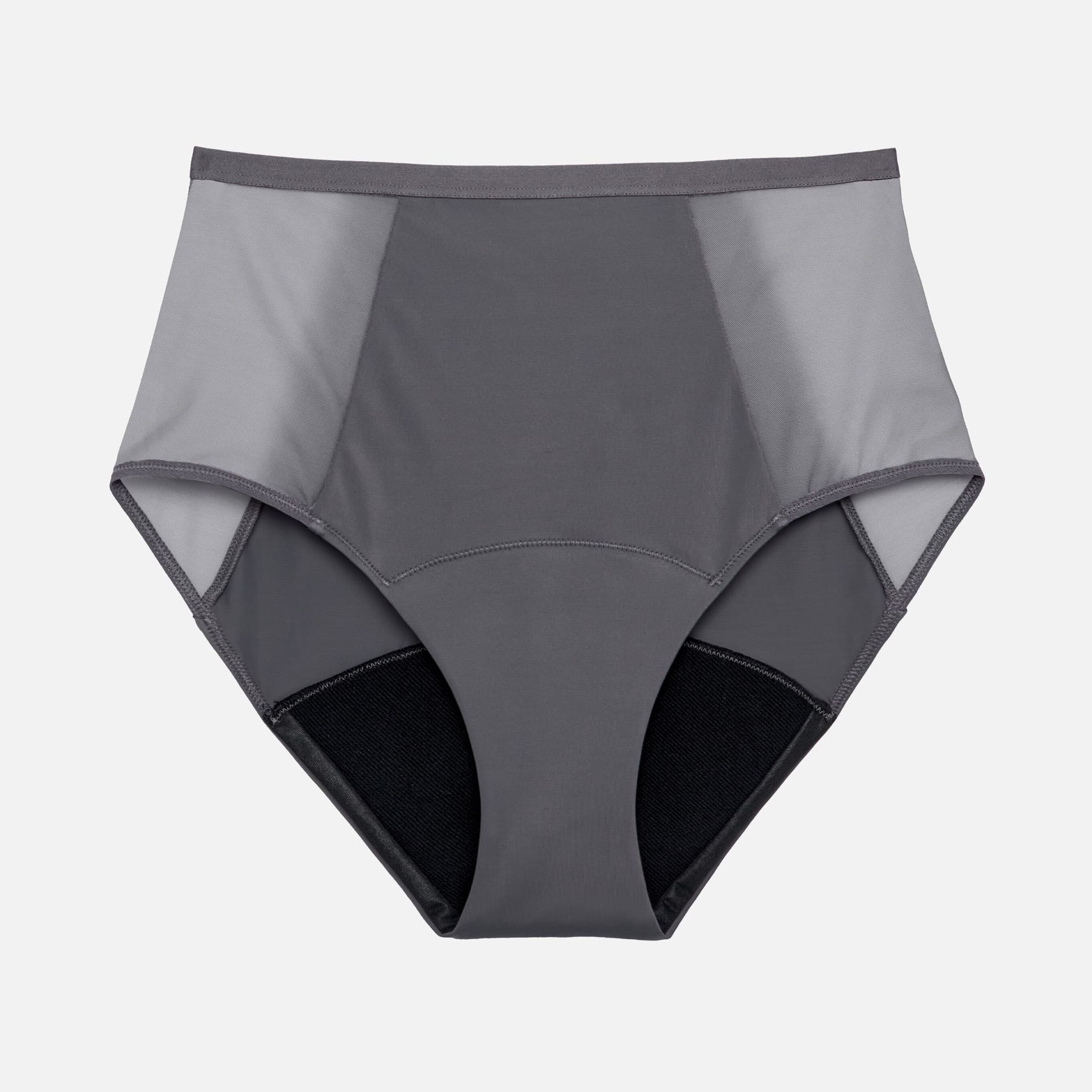 Thinx Comfort Stretch Hi-Waist All Day Period Underwear, Slate, Medium