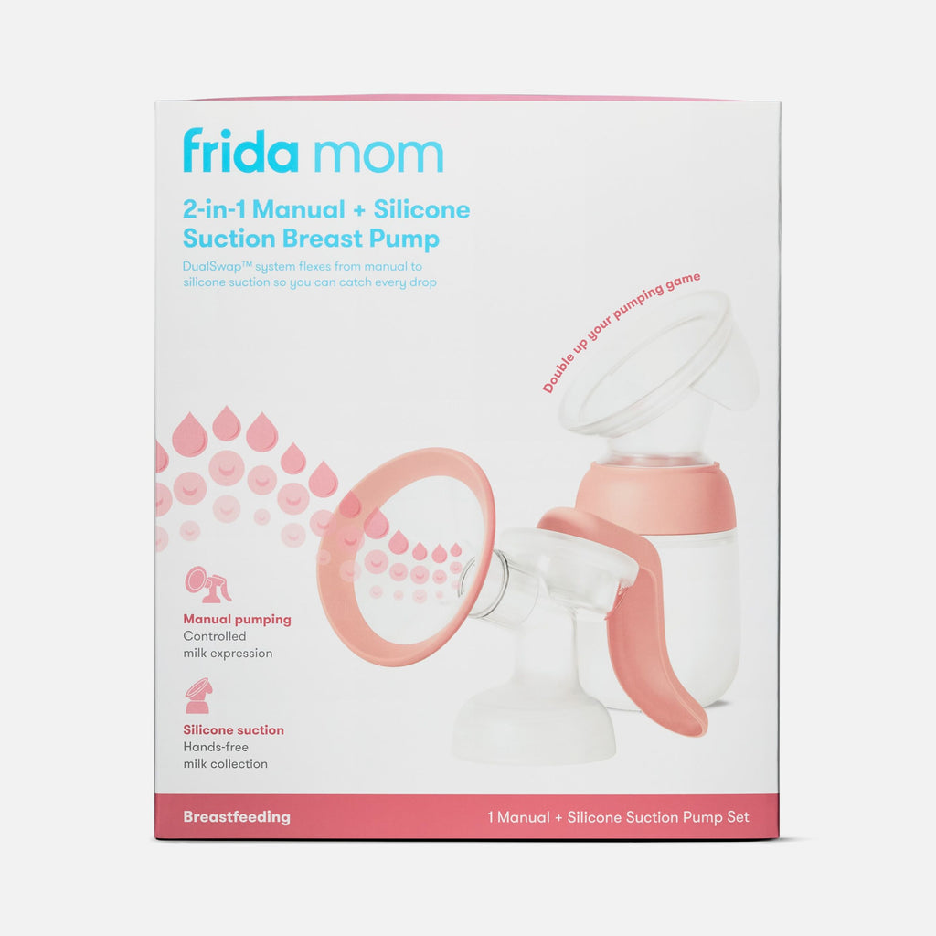 Frida Mom 2-in-1 Manual + Silicone Suction Breast Pump