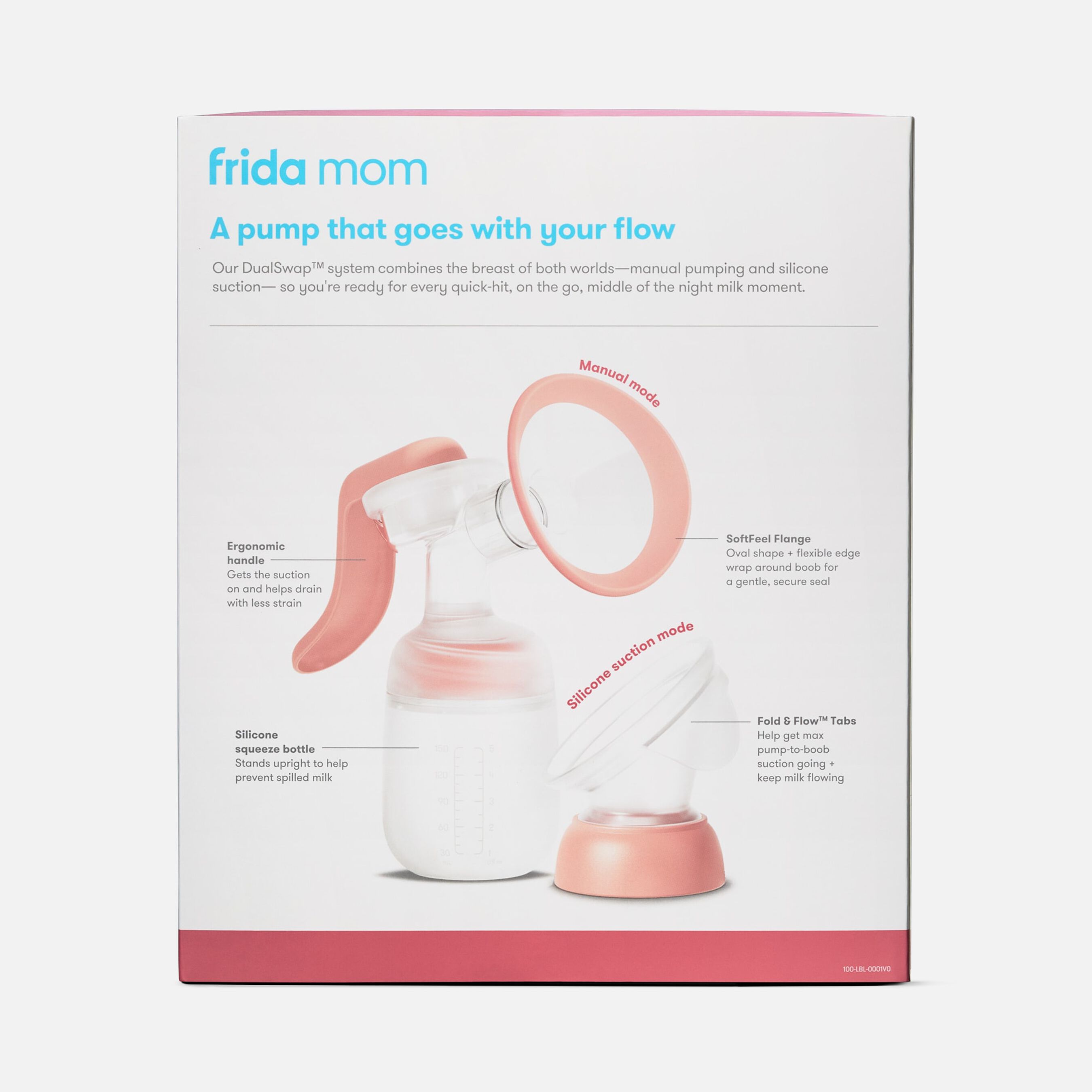 Frida Mom 2-in-1 Manual + Silicone Suction Breast Pump