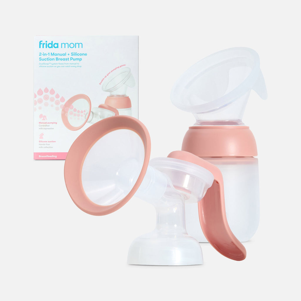 Frida Mom 2-in-1 Manual + Silicone Suction Breast Pump