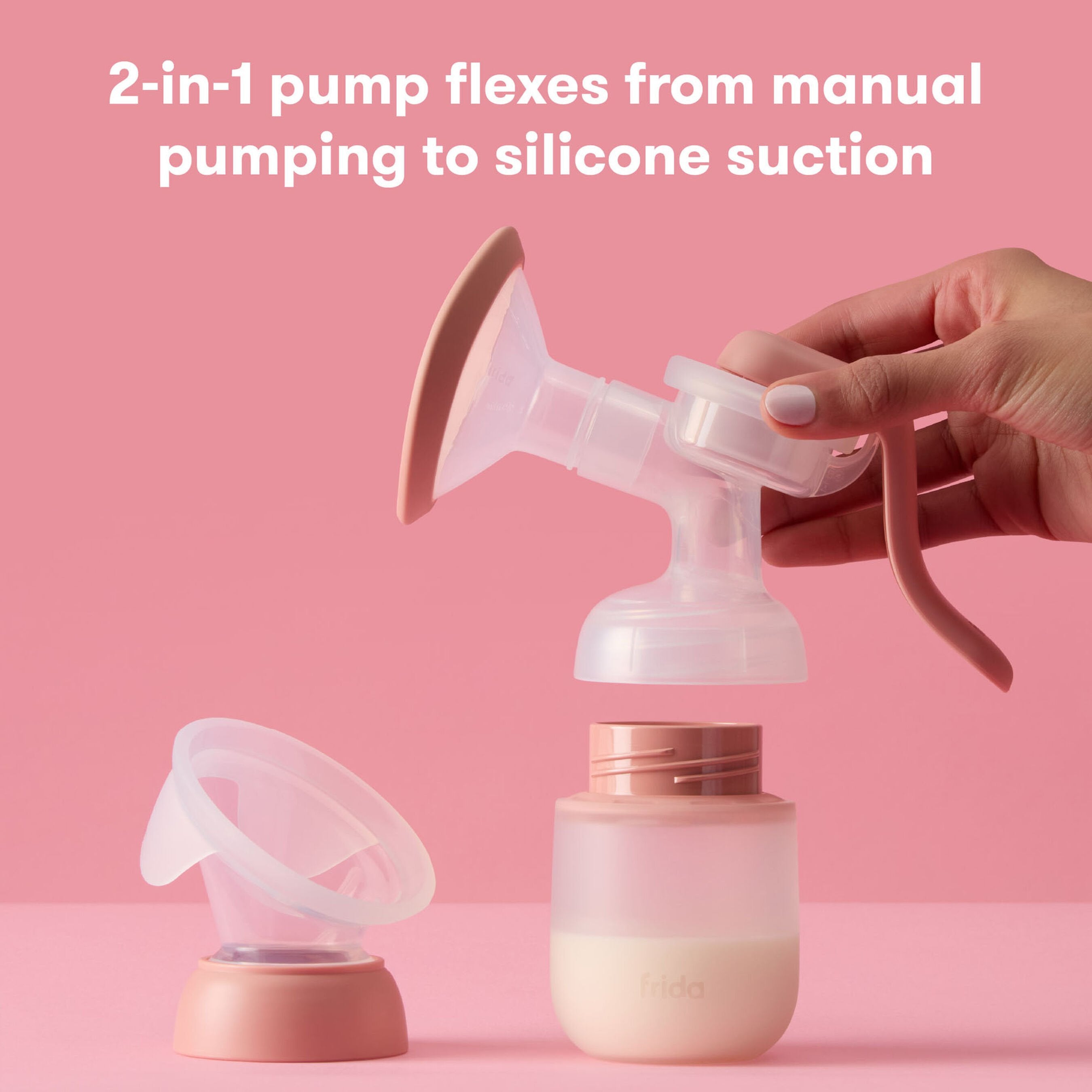 Frida Mom 2-in-1 Manual + Silicone Suction Breast Pump