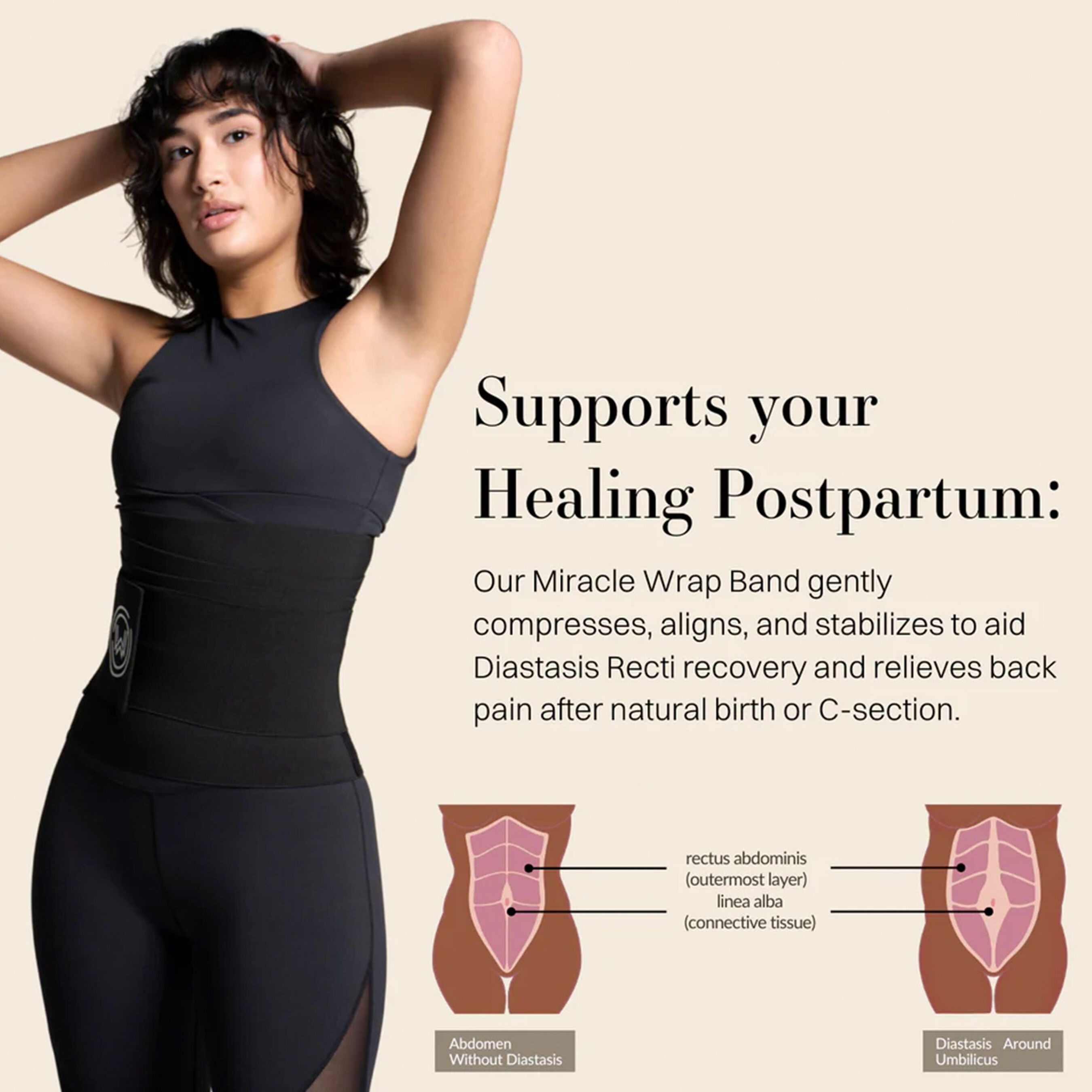 What Waist Maternity Wrap Band, Black