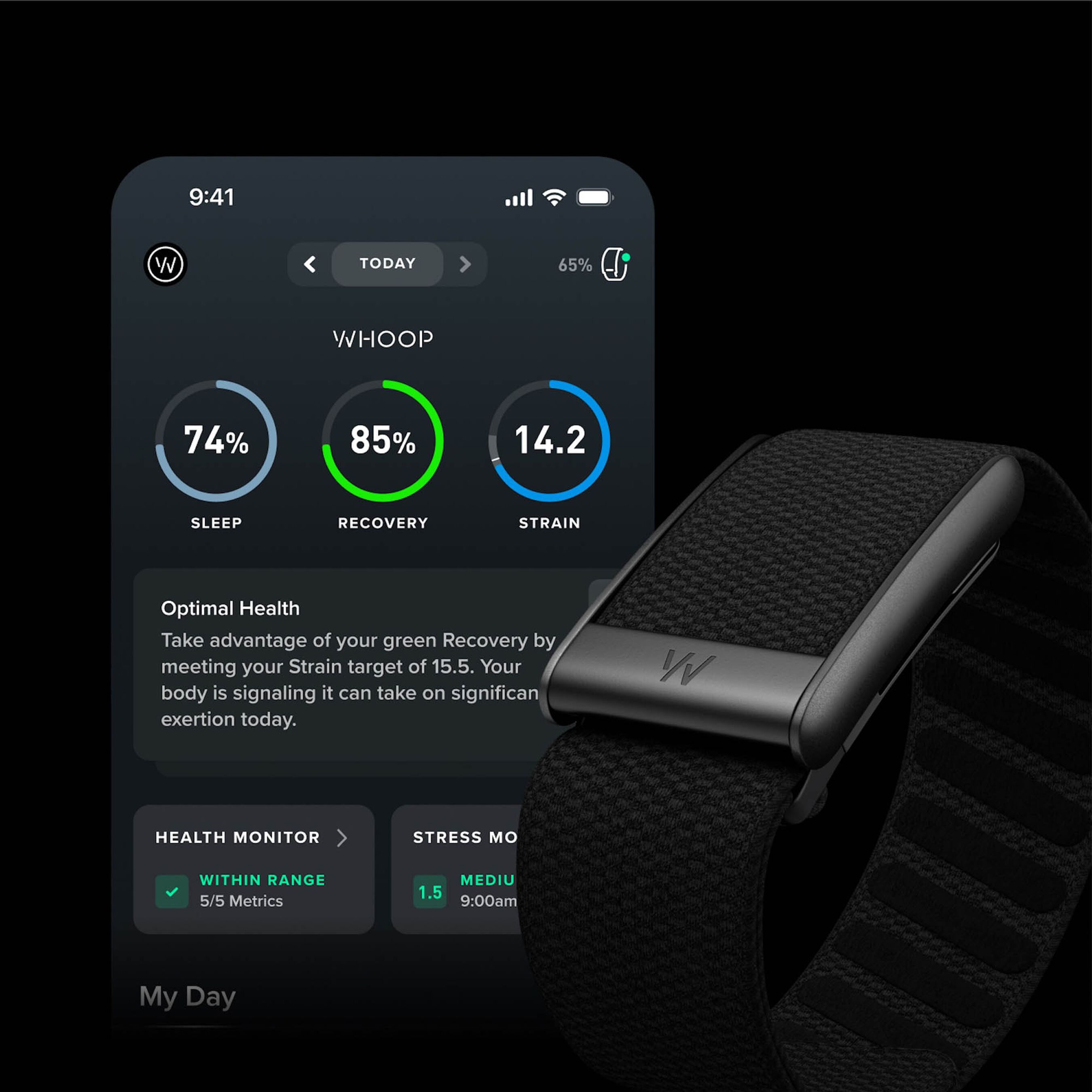 WHOOP Peak Wearable Health & Activity Tracker