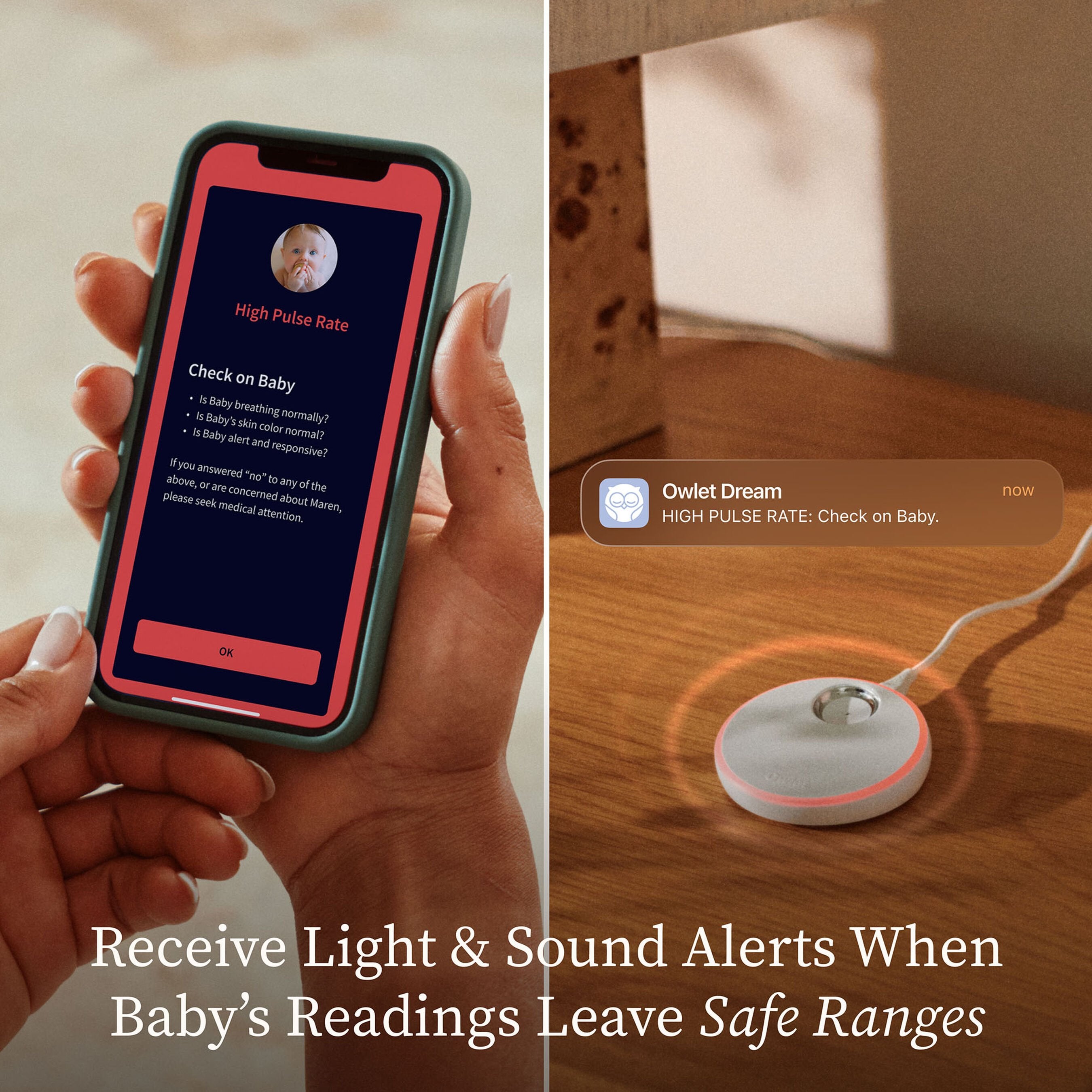 Owlet Dream Duo™ Smart Baby Monitoring System, 3rd Generation, Mint