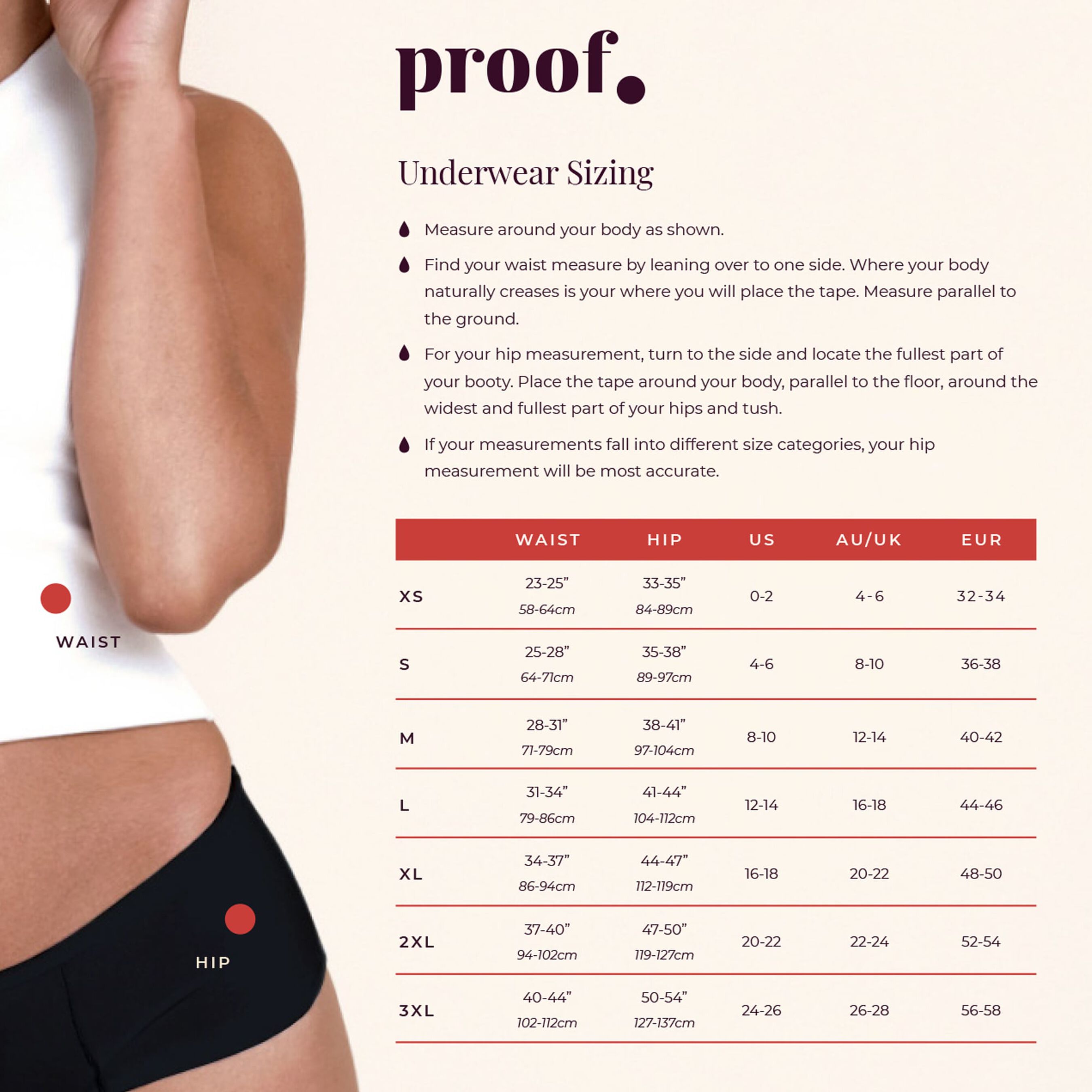 Proof Heavy Period Kit, Black/Sand, XL, 4 ct.