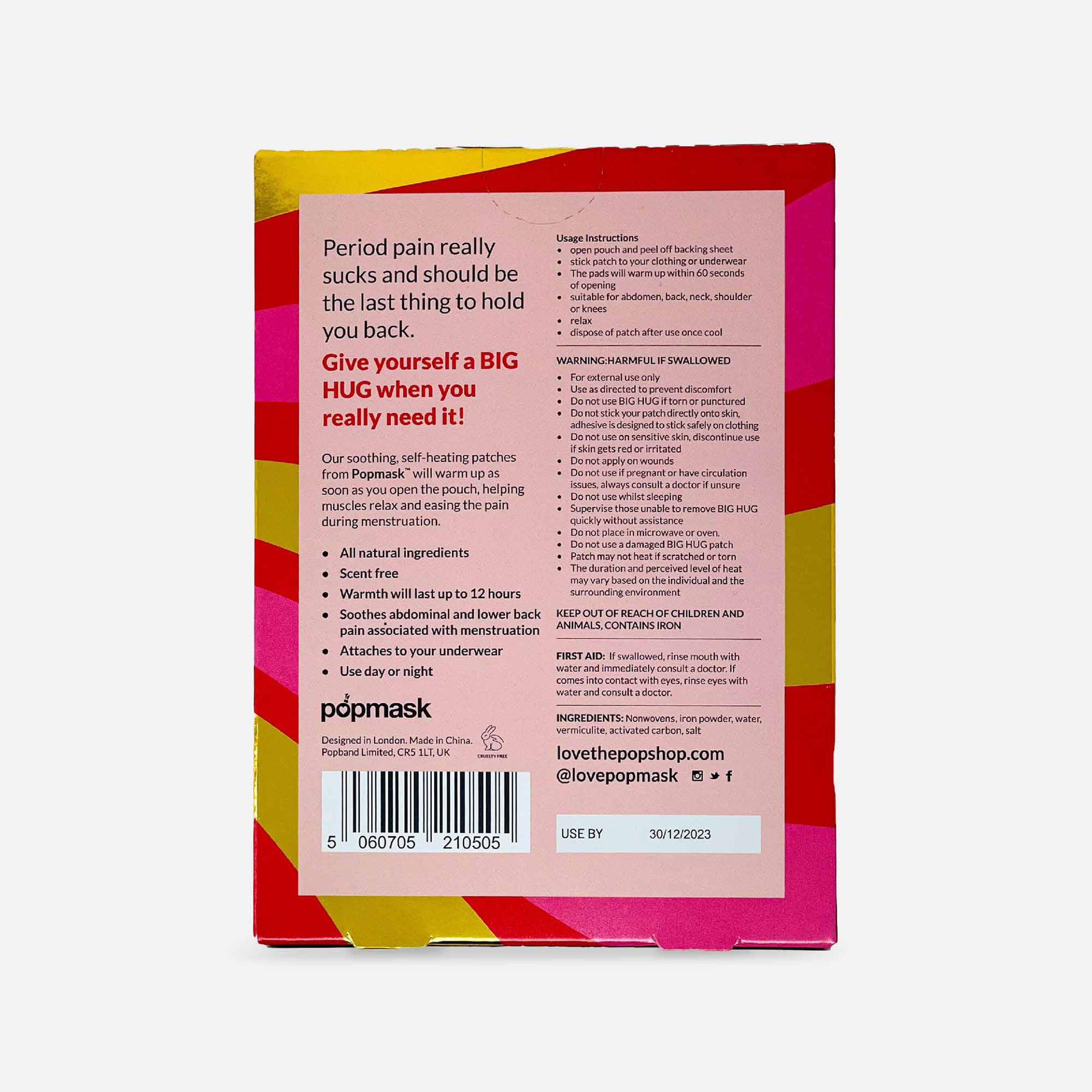 POPMASK BIG HUG Self-Heating Patches, 5 ct.