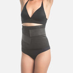 Shrinkx Belly Postpartum Belly Wrap with Bamboo Charcoal Fiber, Black, L/XL