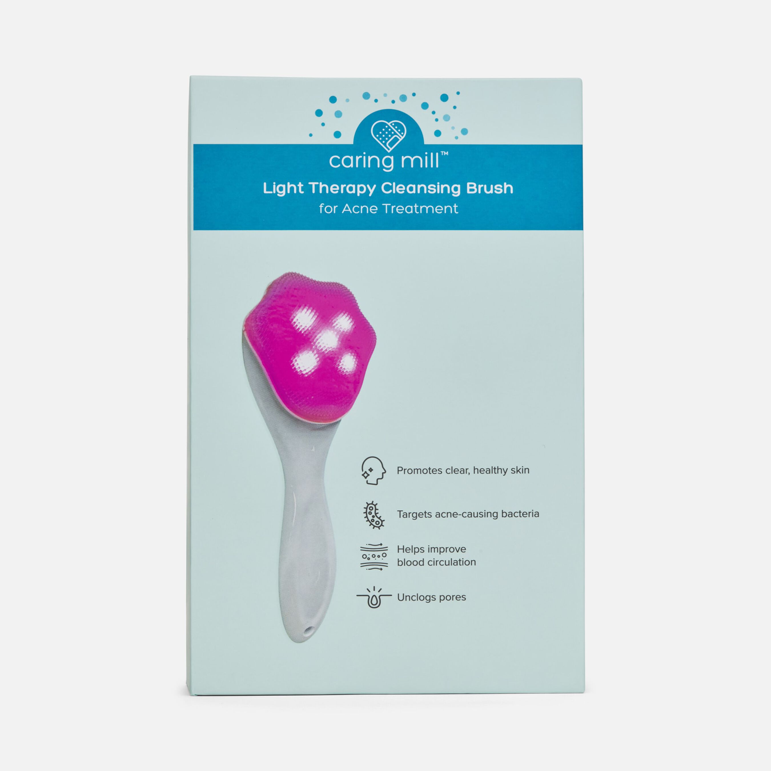 Caring Mill™ Light Therapy Acne Treatment Cleansing Brush