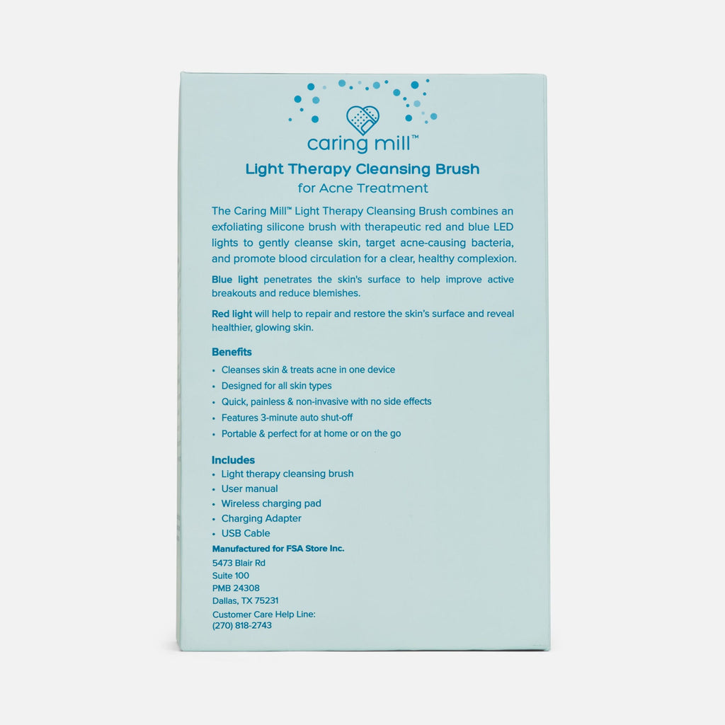 Caring Mill™ Light Therapy Acne Treatment Cleansing Brush
