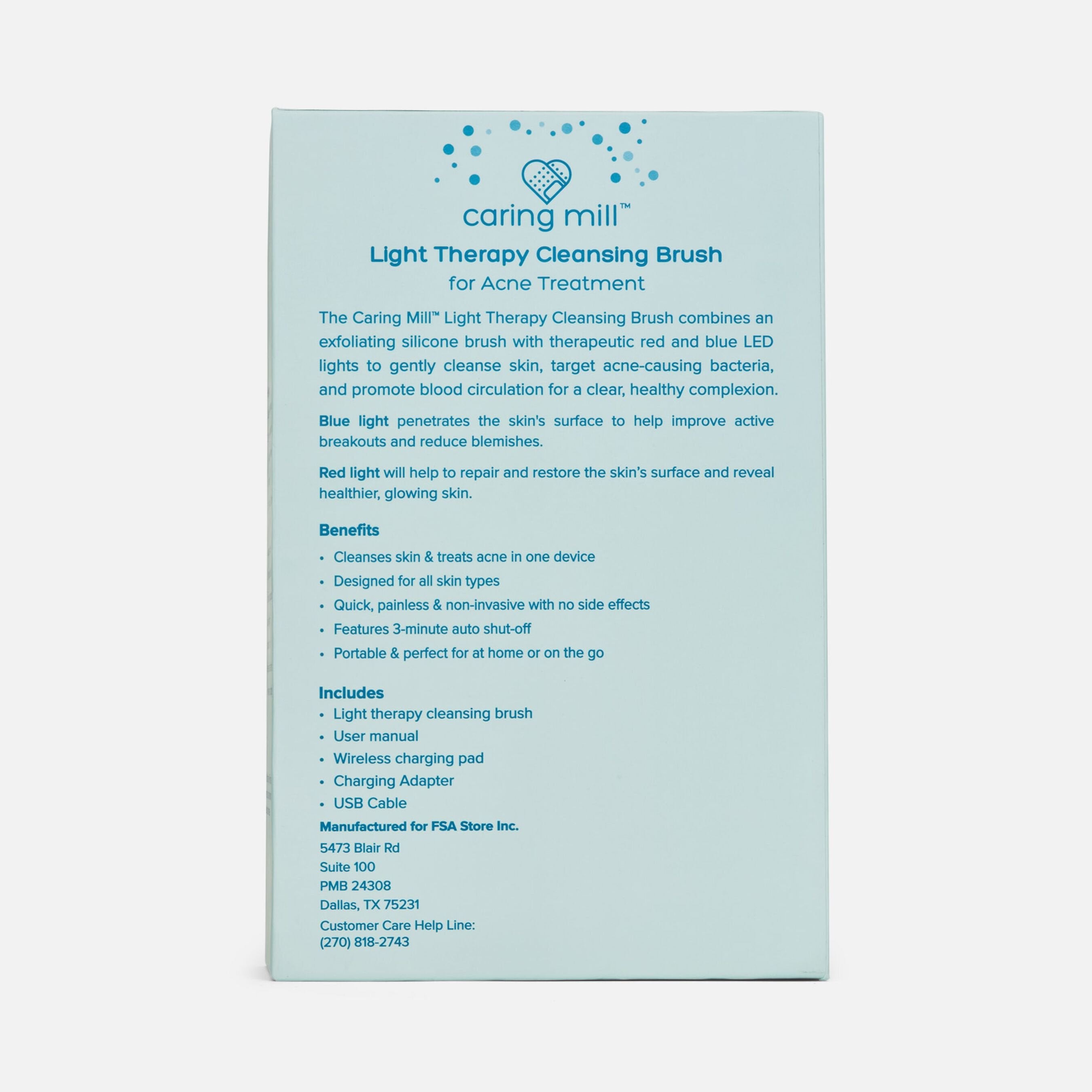 Caring Mill™ Light Therapy Acne Treatment Cleansing Brush