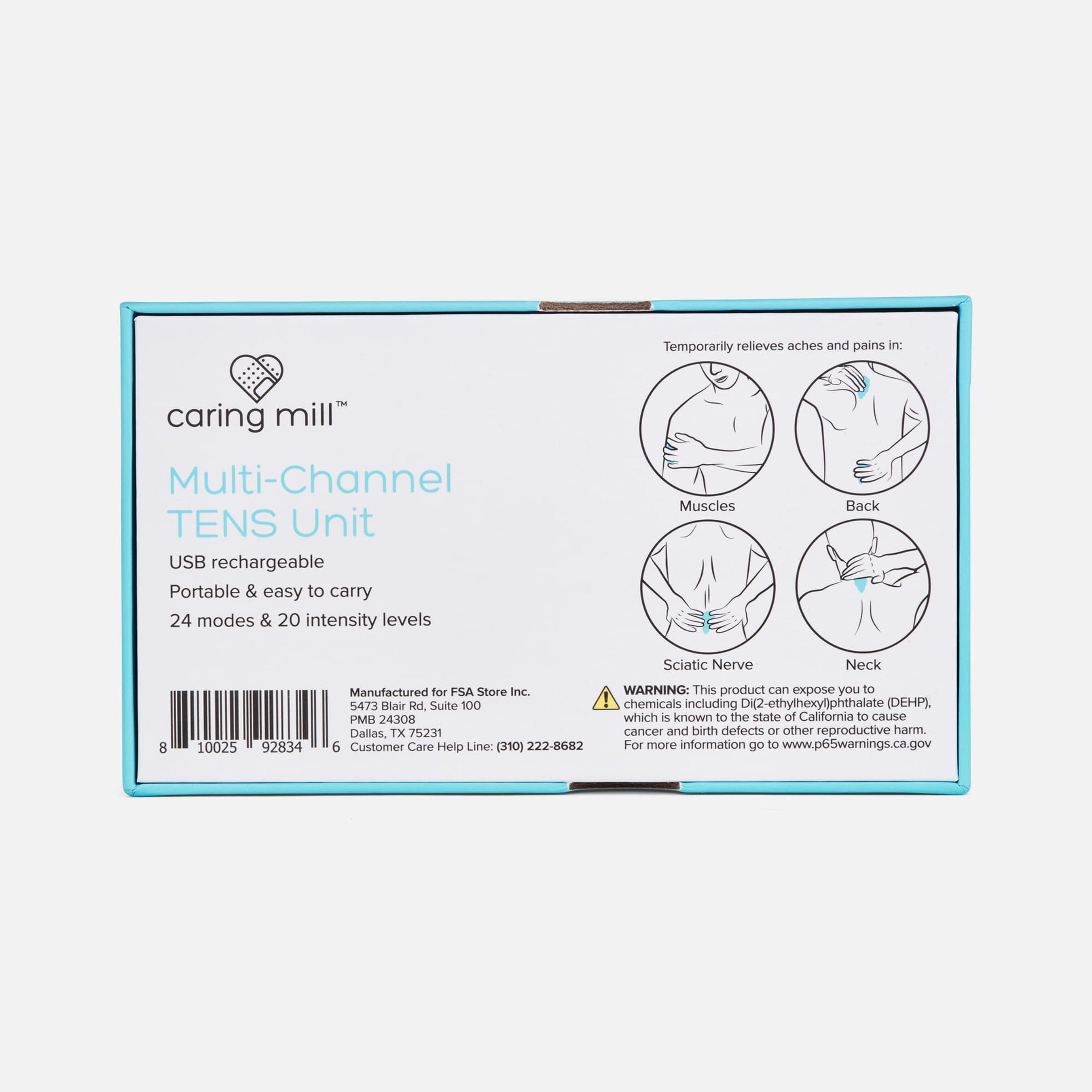 Caring Mill™ Multi-Channel Pain Relief Pro TENs Unit