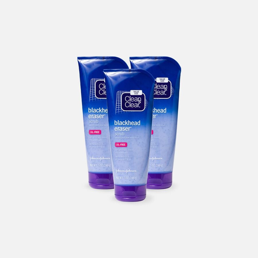 Clean & Clear Blackhead Eraser Scrub Oil Free, 7 oz. (3-Pack)