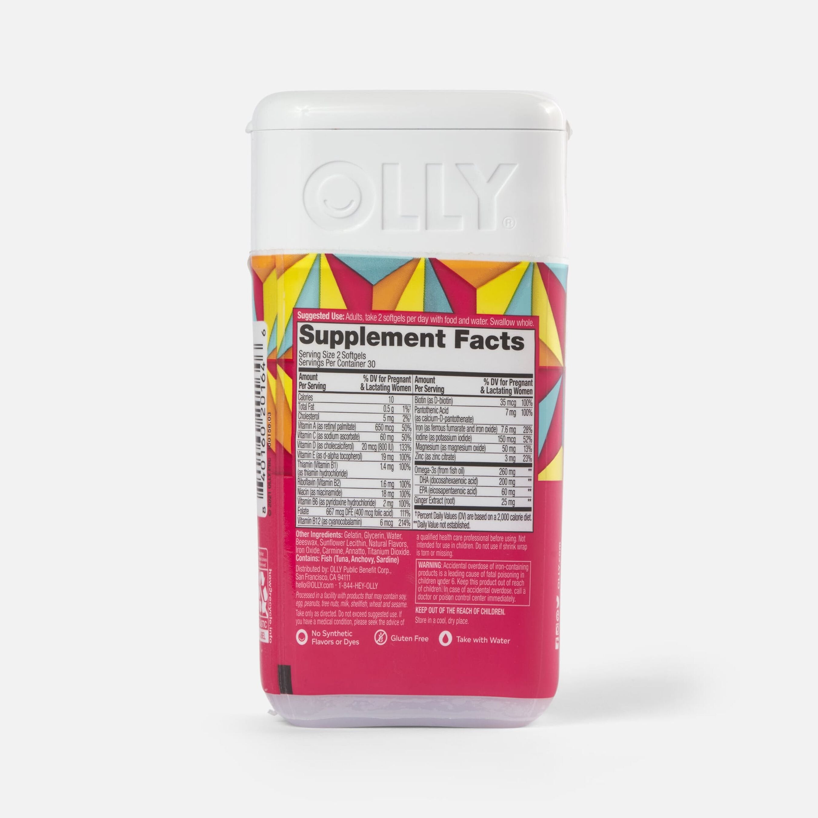 OLLY Ultra Strength Prenatal Multivitamin Softgels, 60 ct.