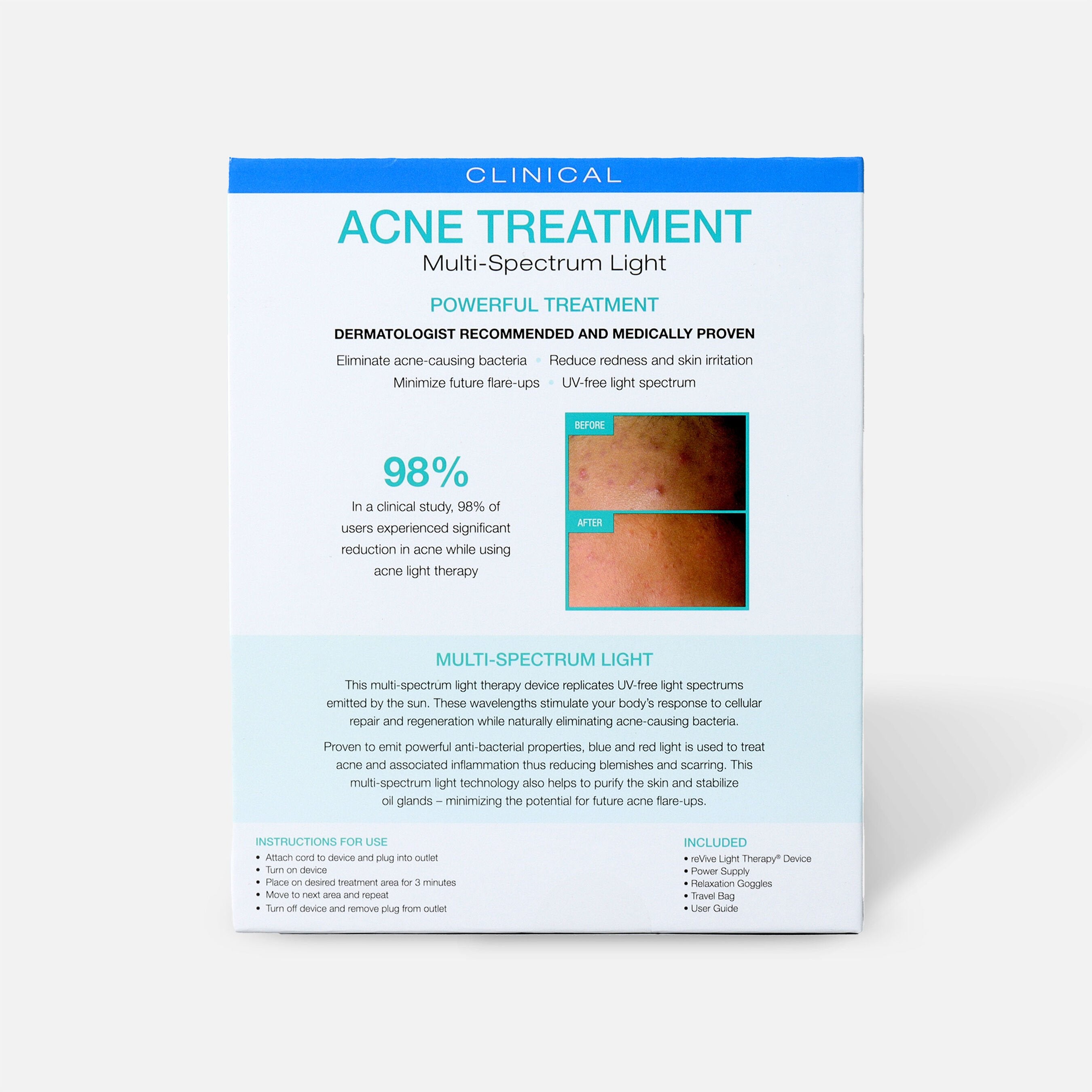 reVive Light Therapy Clinical Acne Treatment Multi-Spectrum Light