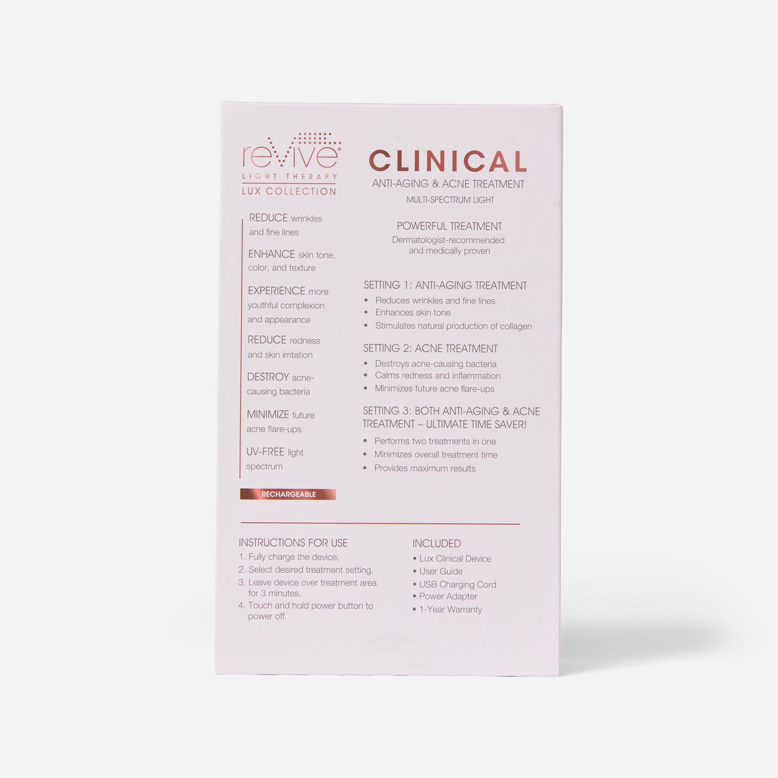 reVive Light Therapy LUX Clinical Light Therapy Handheld Device