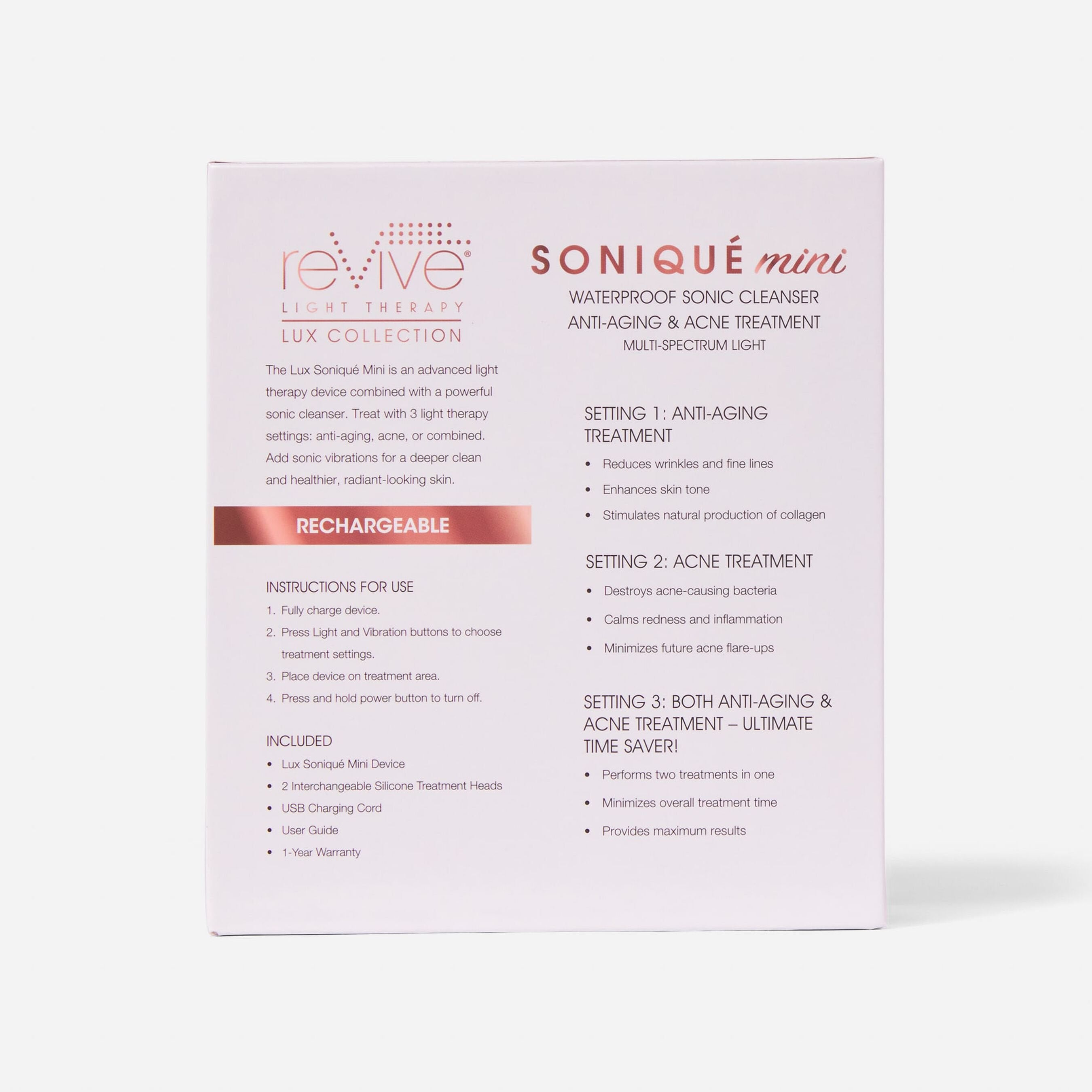 reVive Light Therapy LUX Sonique Mini Sonic Cleansing Device