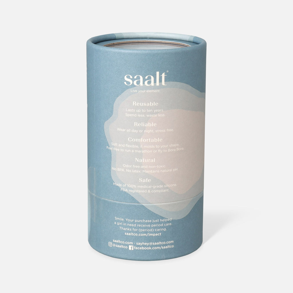 Saalt Soft Menstrual Cup, Duo Pack, Desert Blush, Small and Mist Grey, Regular