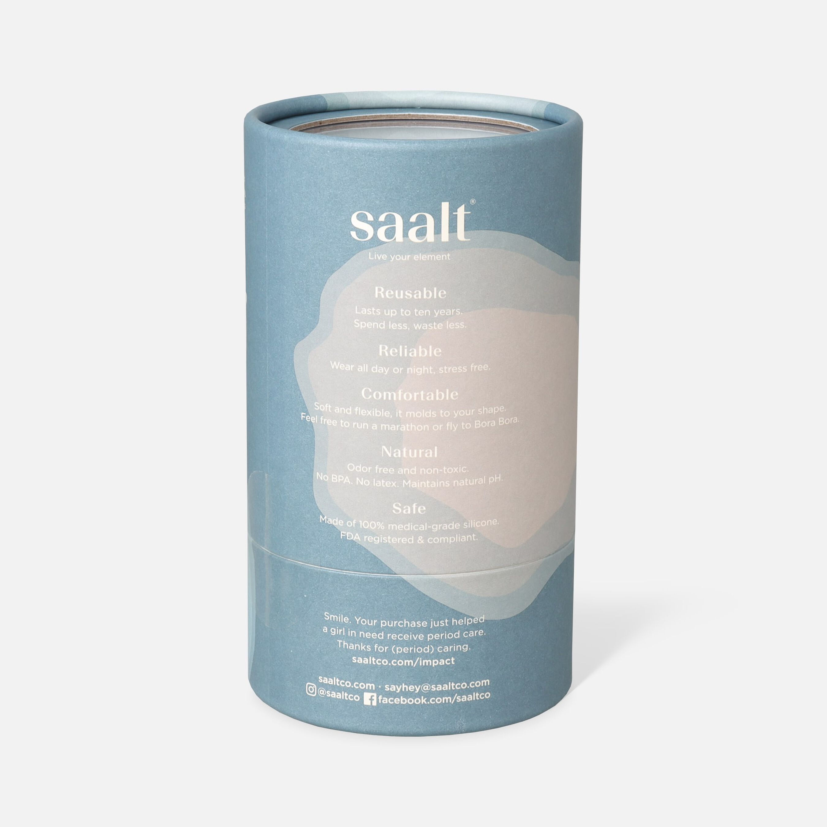 Saalt Soft Menstrual Cup, Duo Pack, Desert Blush, Small and Mist Grey, Regular