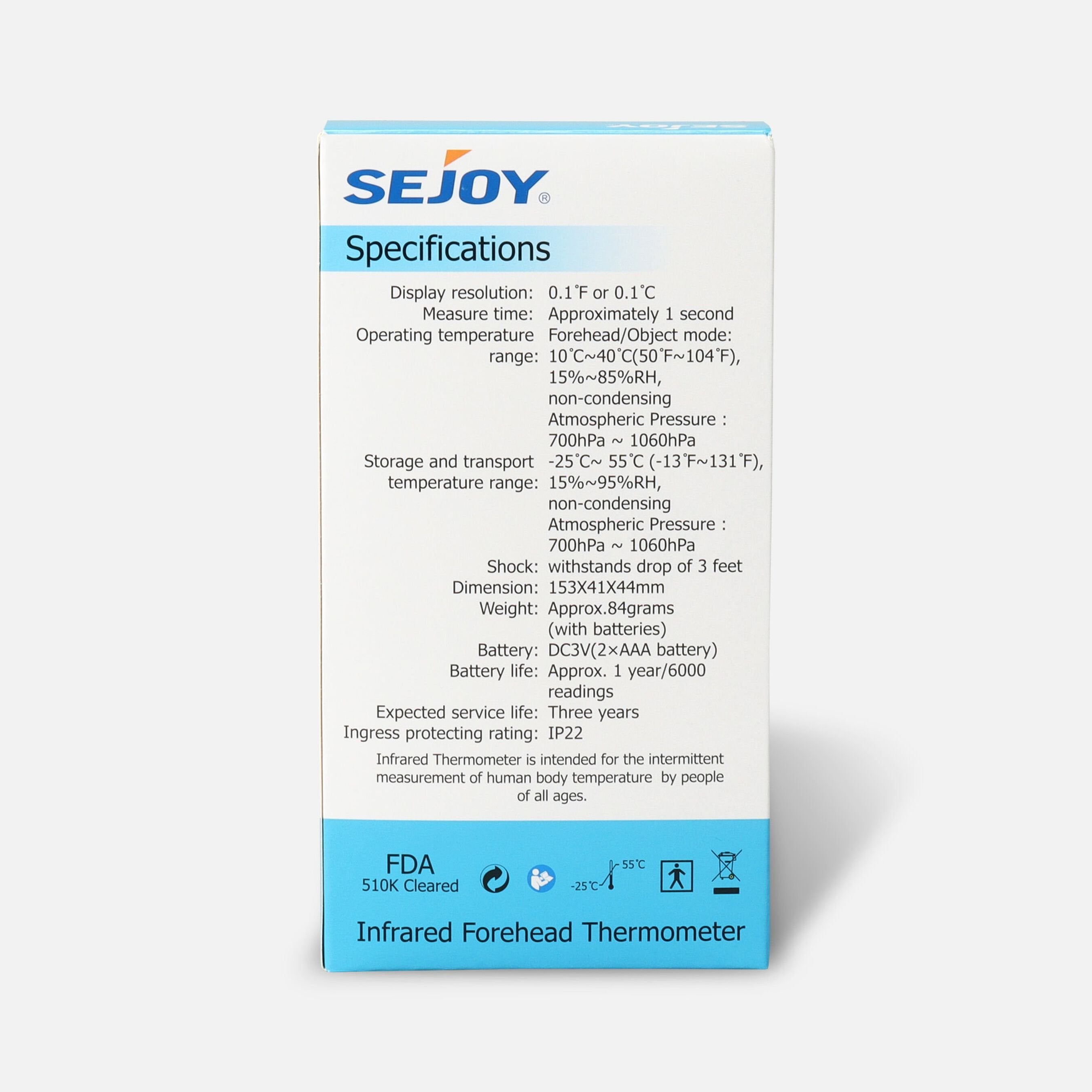 Sejoy Infrared Forehead Thermometer