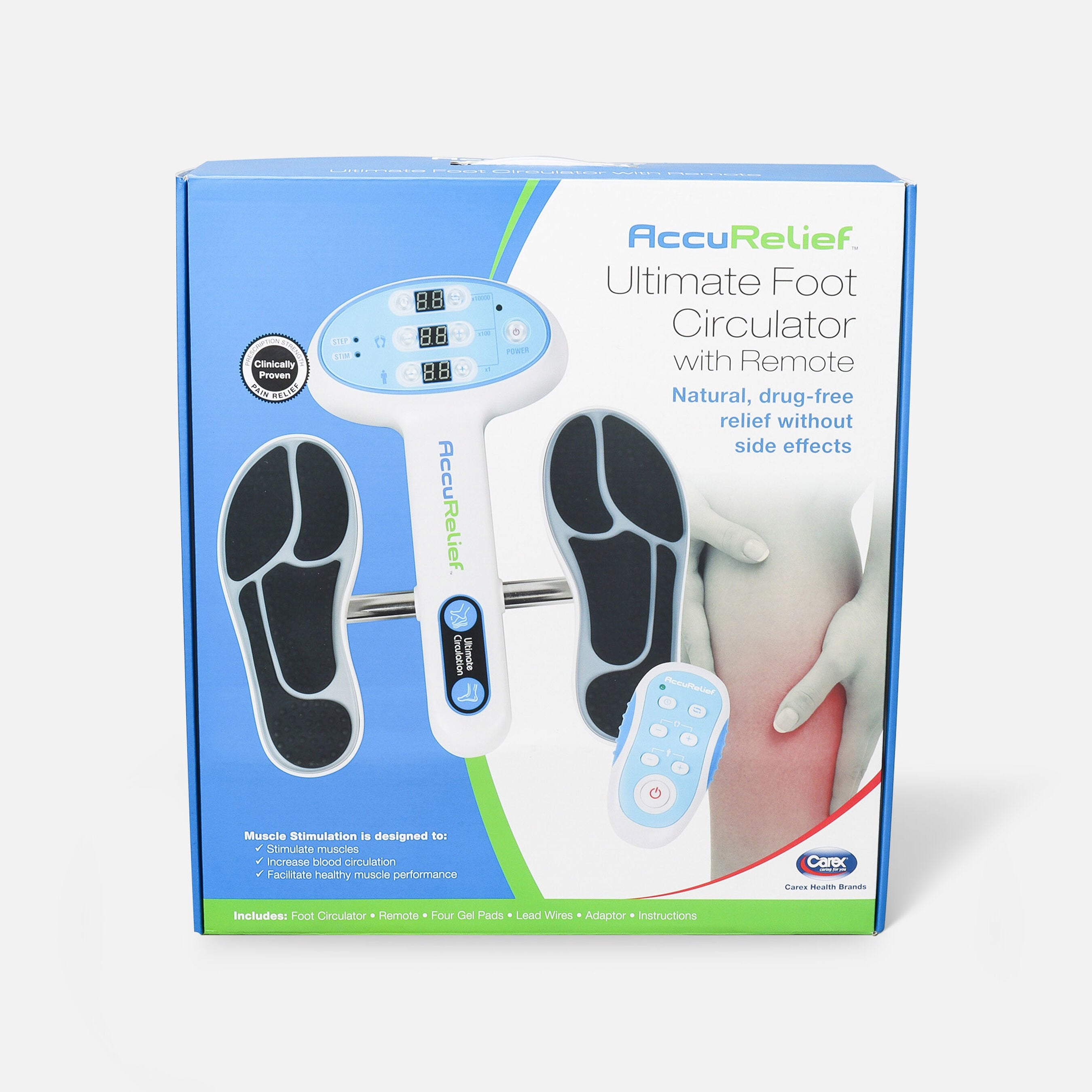 Carex AccuRelief Ultimate Foot Circulator with Remote